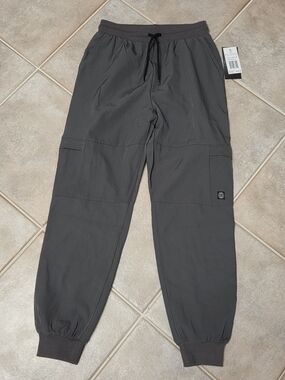 Boy's Dark Gray Jogger Cargo Pants